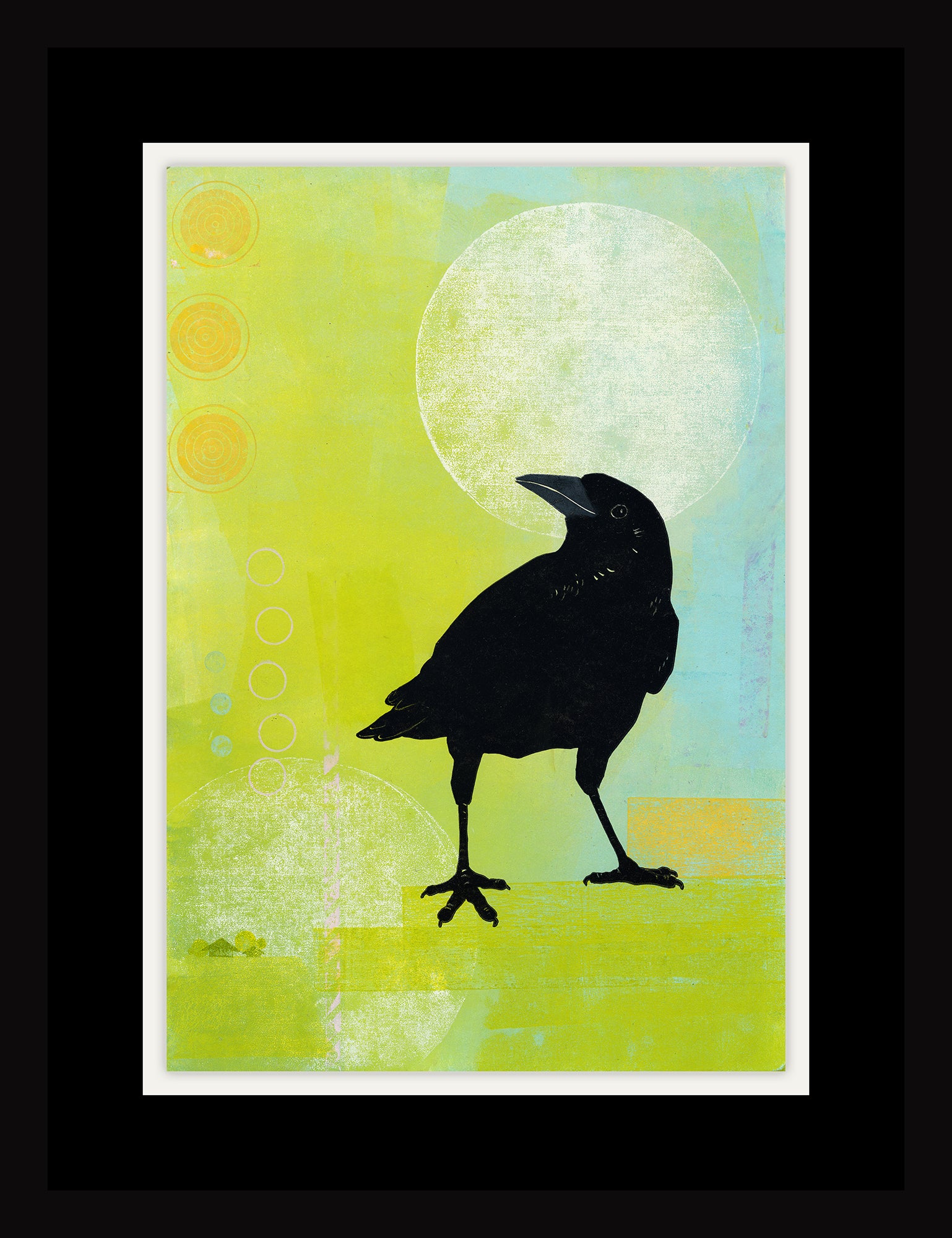 Go Big AND Go Home. Then Take A Nap •  Monotype and Linocut Fine Art Print