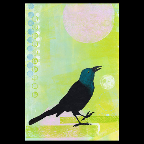 I've Always Wanted To Learn To Cha-Cha • Monotype and Linocut Fine Art Print