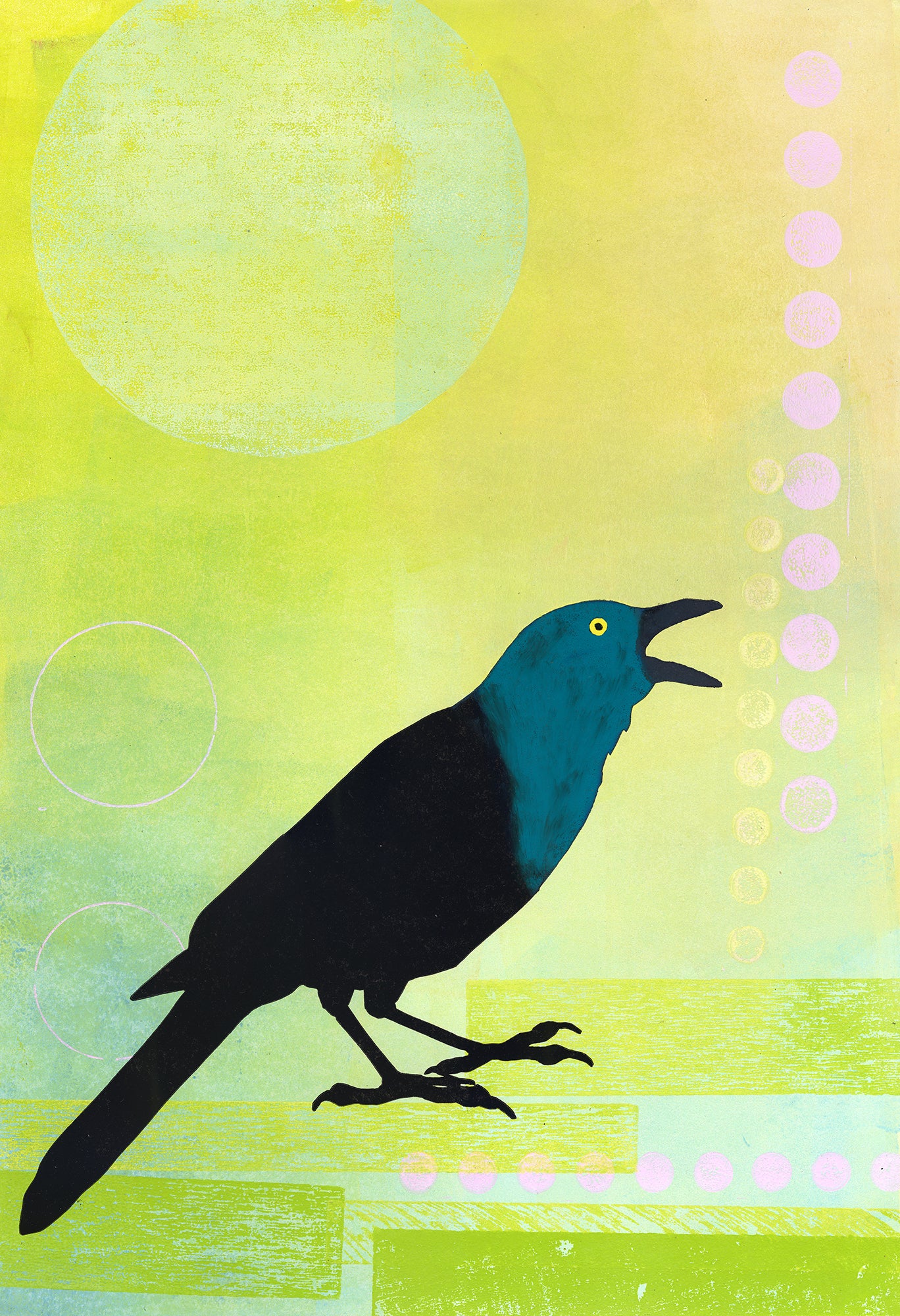 Those Are Some Fine Lookin' Dungarees You Got There • Monotype and Linocut Fine Art Print