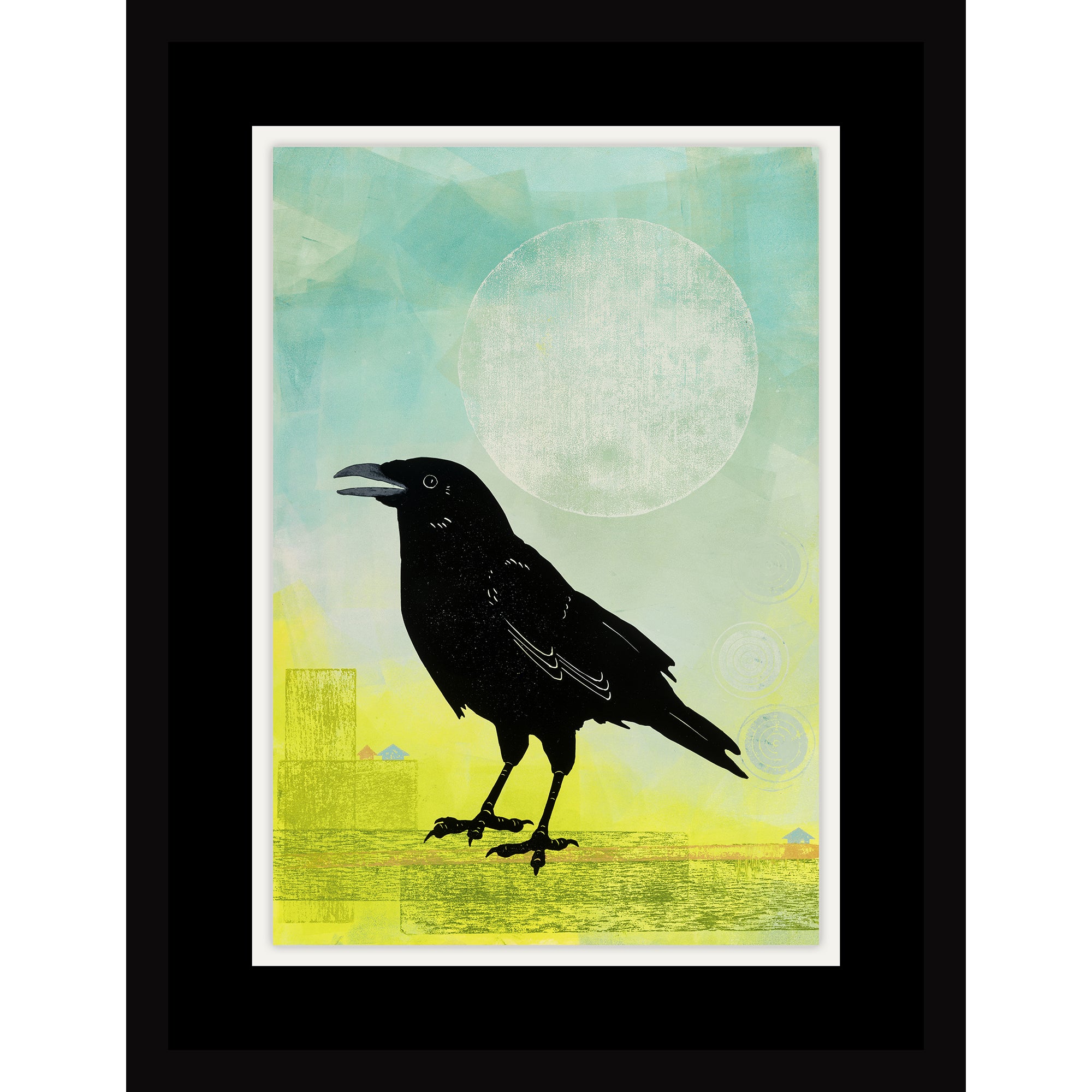 It's Really All About The Snacks • Monotype and Linocut Fine Art Print