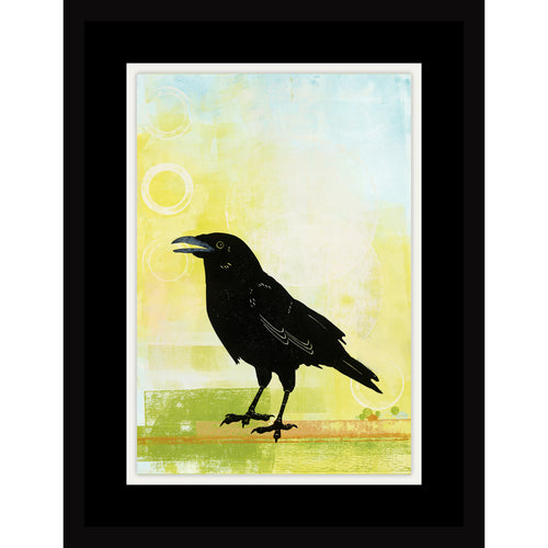 When In Doubt, Add More Birds •  Monotype and Linocut Fine Art Print