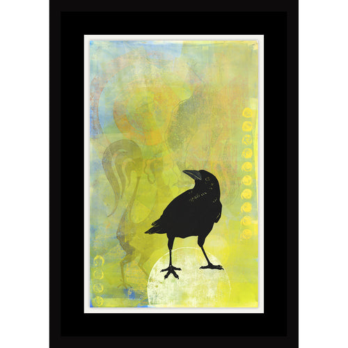 Foggy Morning, Full Of Possibilities •  Monotype and Linocut Fine Art Print