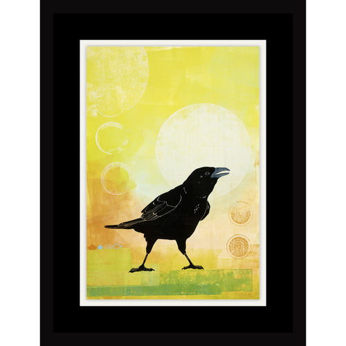 Somewhere A Squirrel Is Judging Me •  Monotype and Linocut Fine Art Print