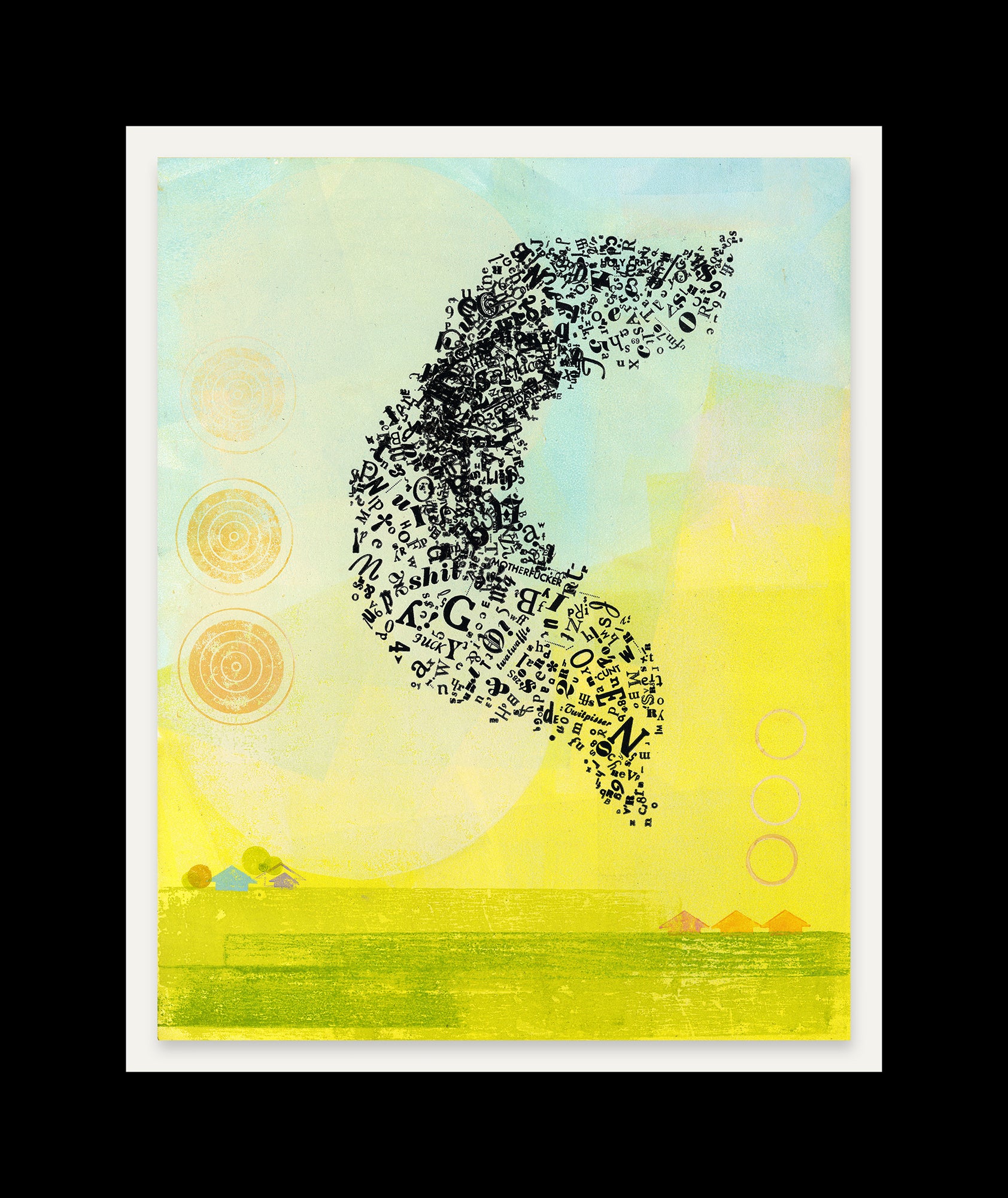 All The Swears No. 1  •  Monotype and Letterpress Fine Art Print