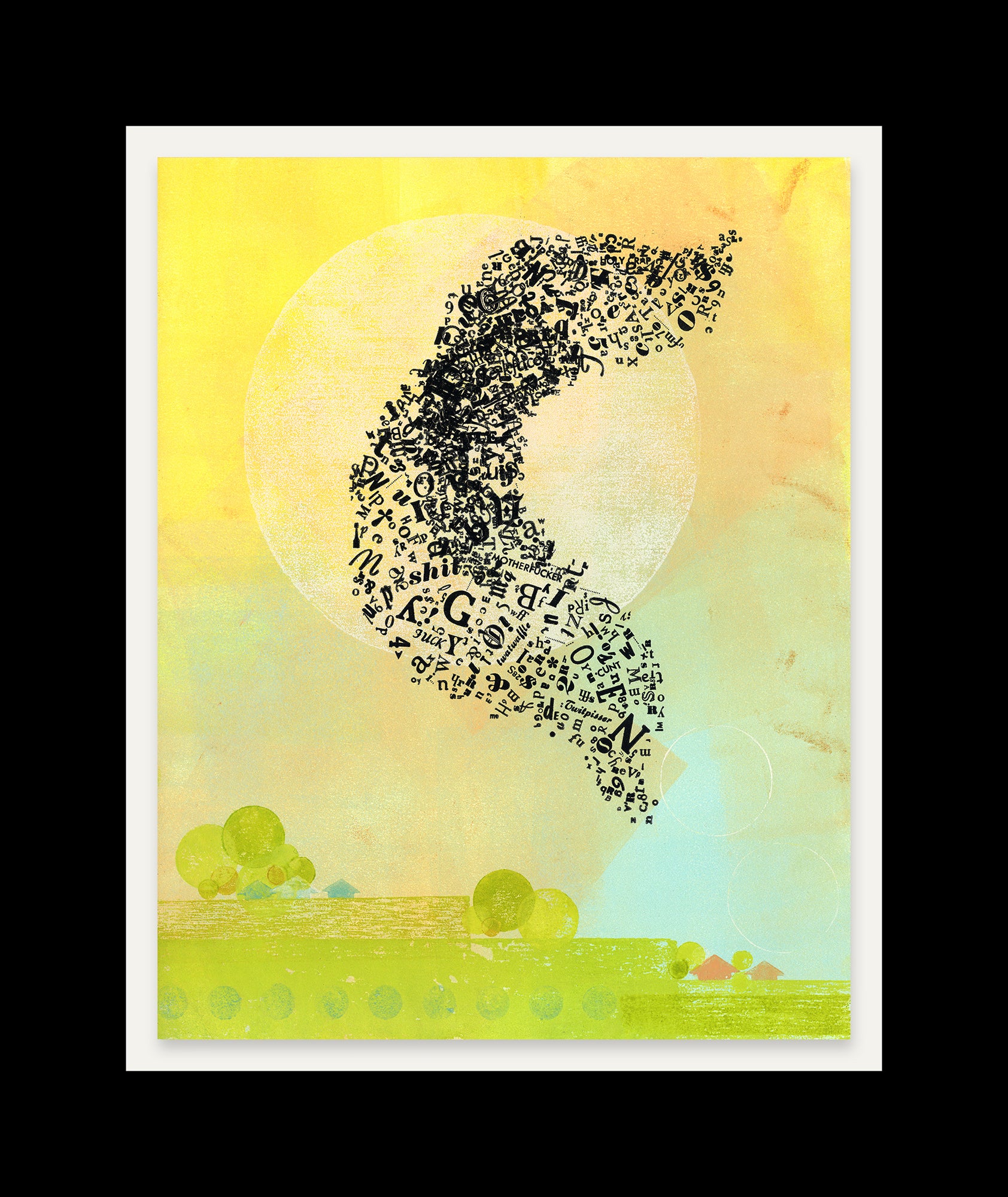 All The Swears No. 2 •  Monotype and Letterpress Fine Art Print