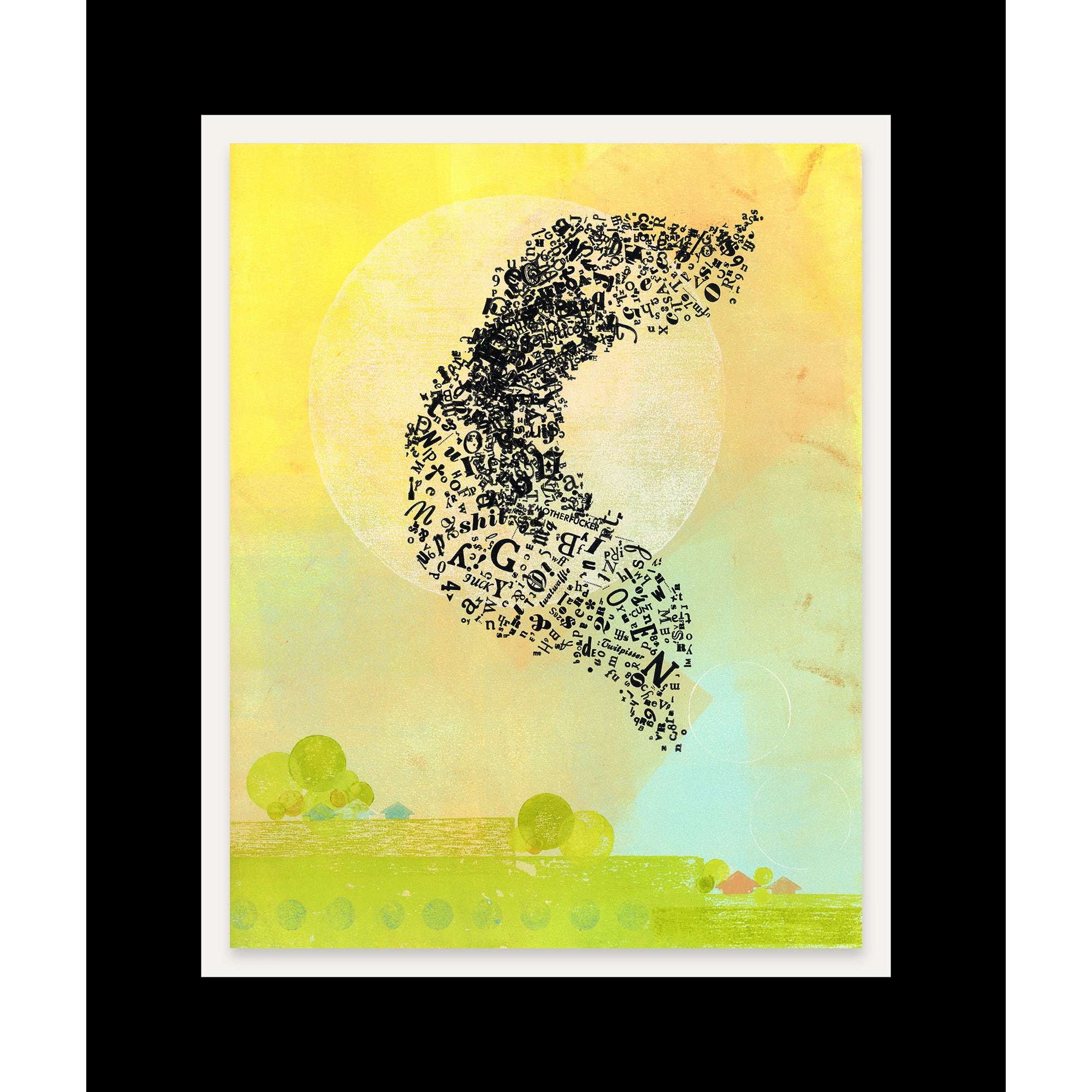 All The Swears No. 2 • Monotype and Letterpress Fine Art Print