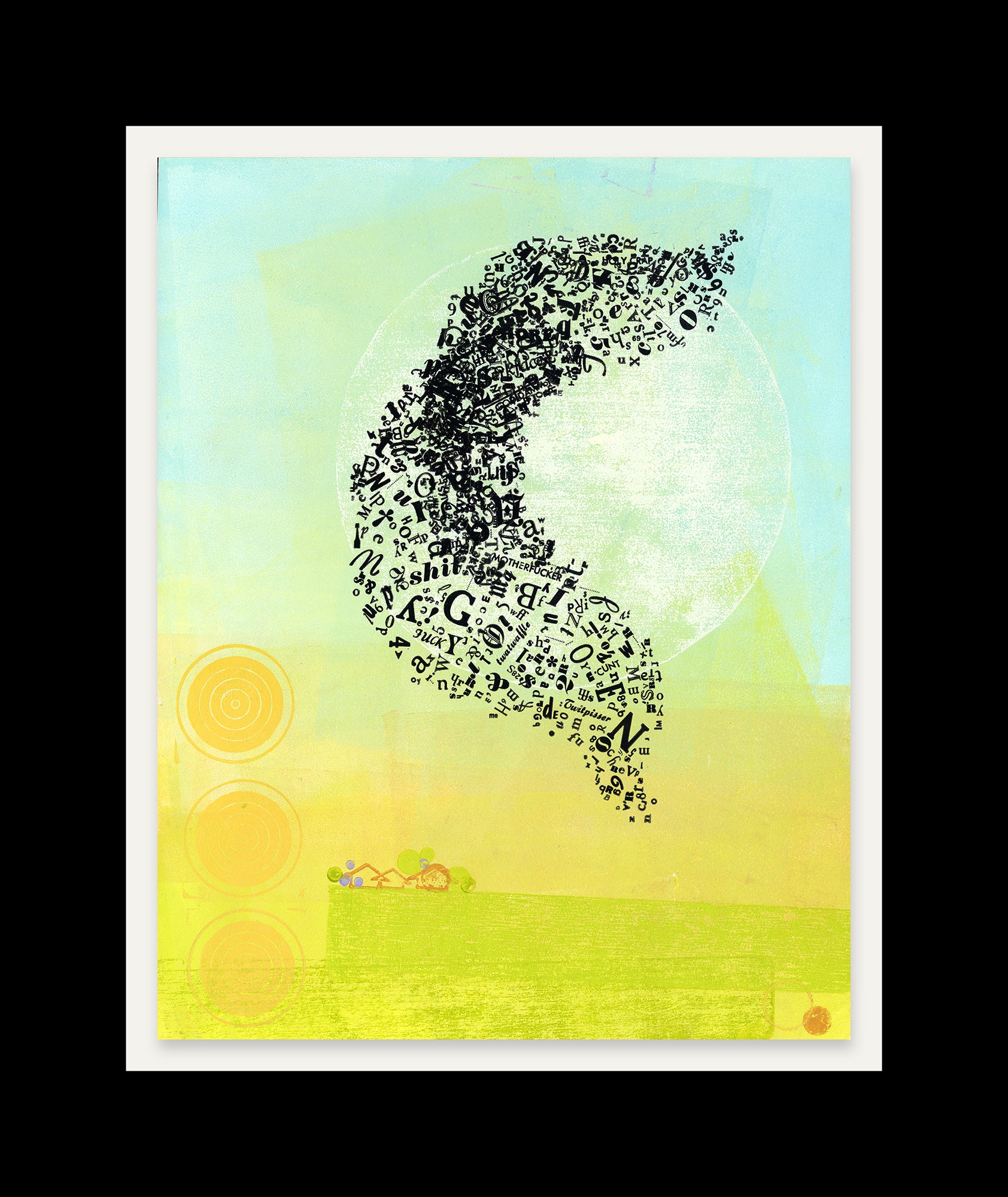 All The Swears No. 3 •  Monotype and Letterpress Fine Art Print