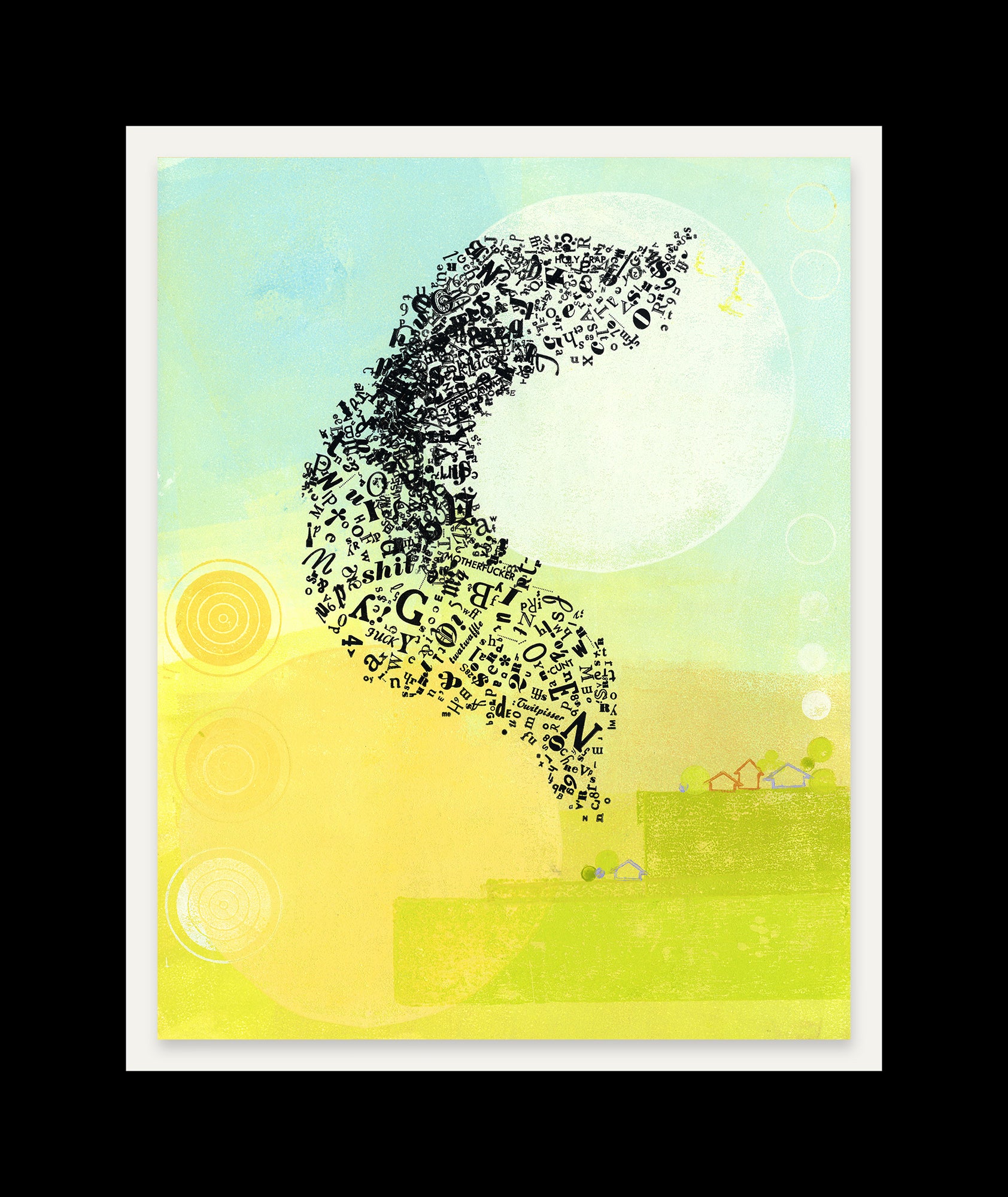 All The Swears No. 4 •  Monotype and Letterpress Fine Art Print