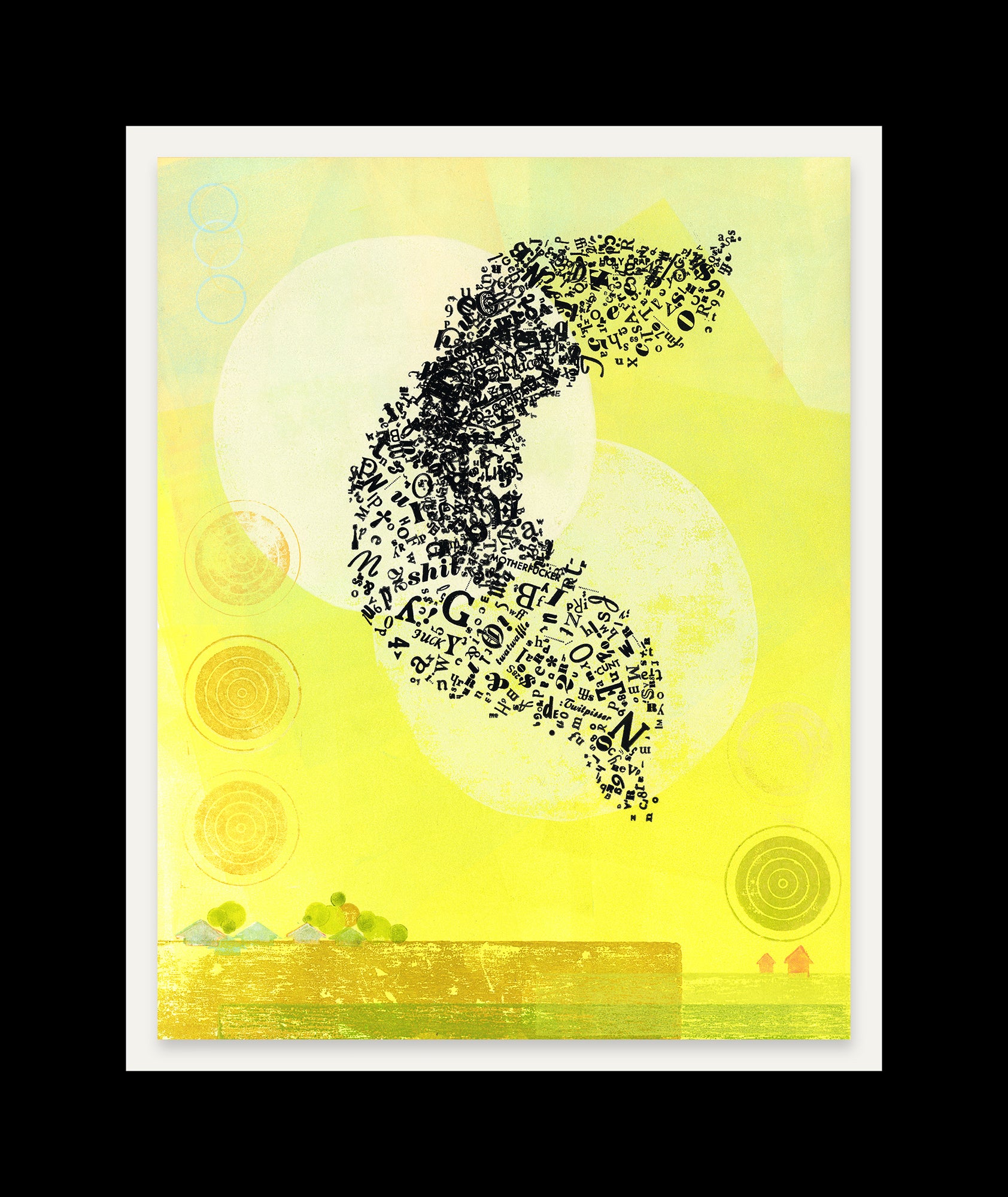 All The Swears No. 5 •  Monotype and Letterpress Fine Art Print