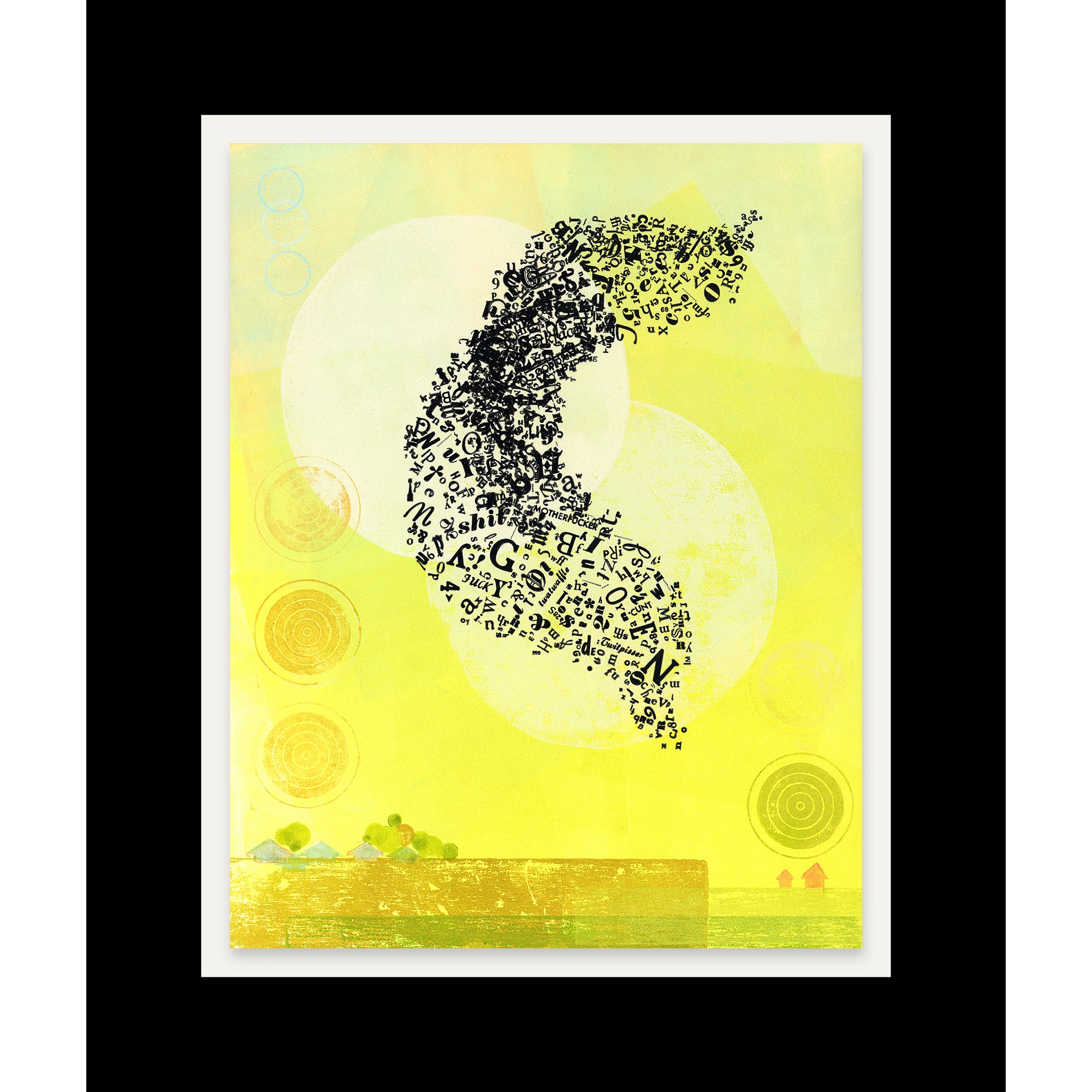 All The Swears No. 5 • Monotype and Letterpress Fine Art Print