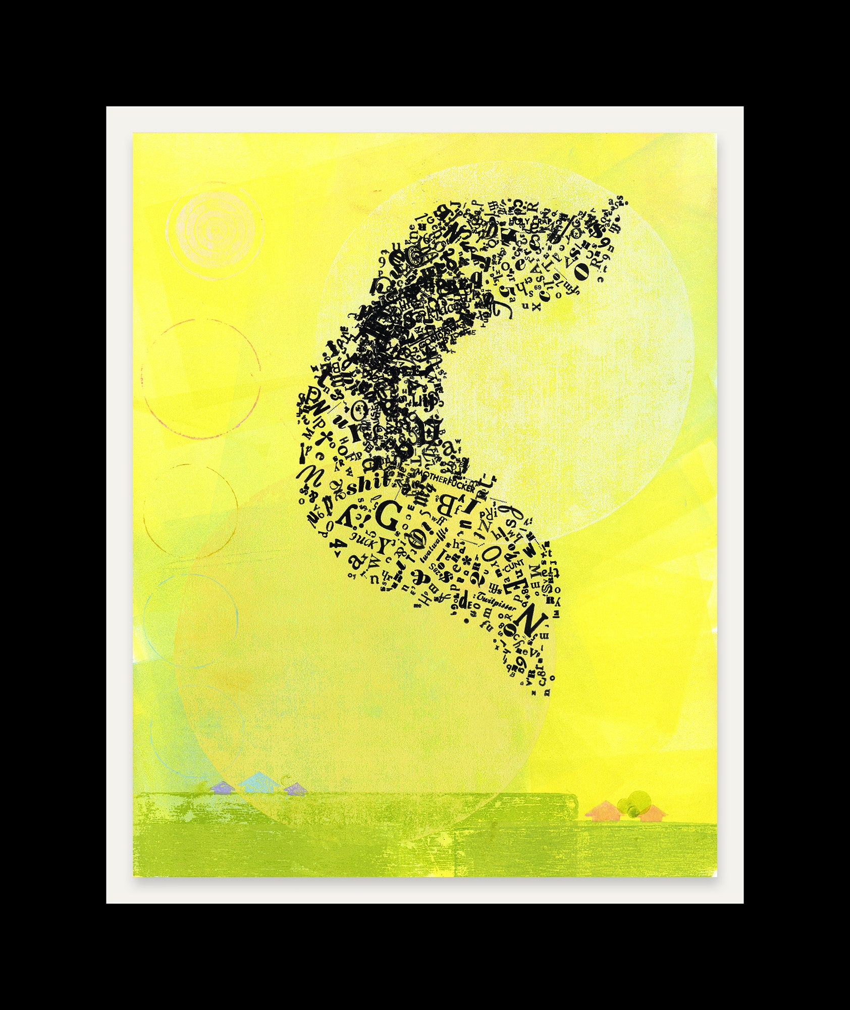All The Swears No. 7 •  Monotype and Letterpress Fine Art Print