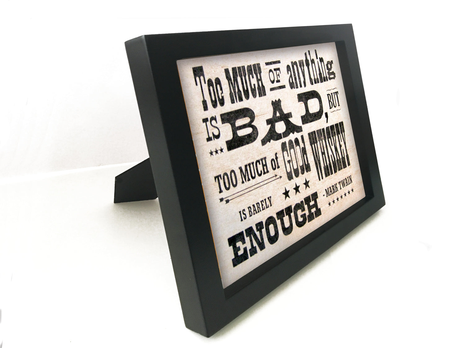 Mark Twain Whiskey Quote 5" x 7" Print