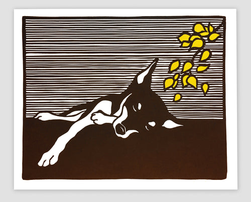 Daisy, linocut fine art print