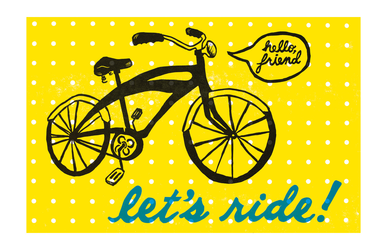 Let's Ride! 5" x 7" Reproduction