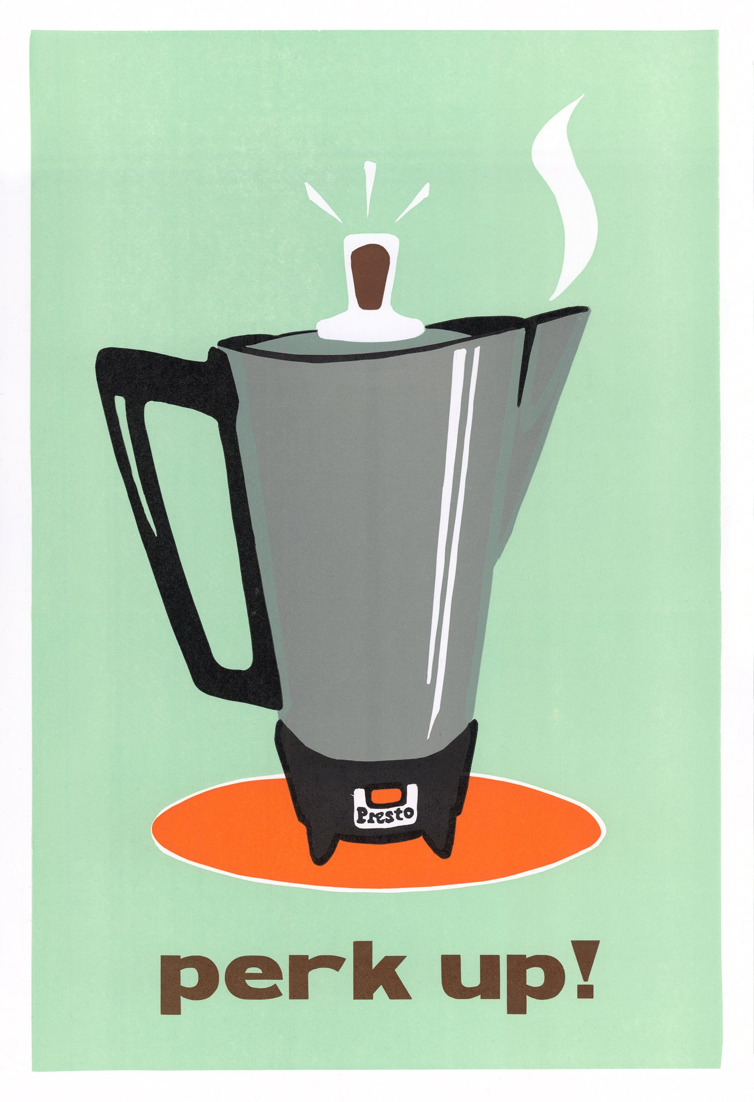 perk up! • Letterpress and Linocut Fine Art Print