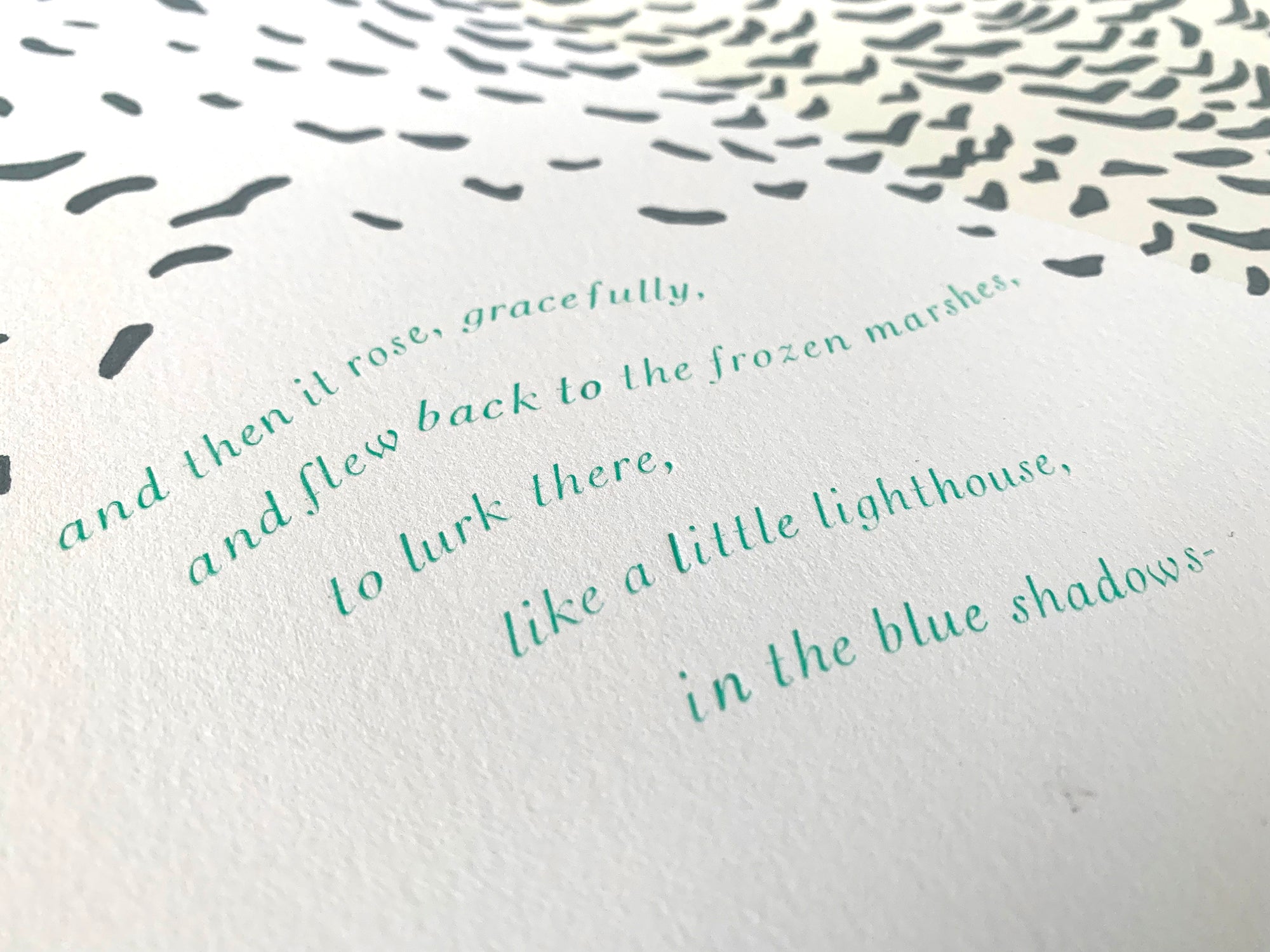 Snowy Owl • Letterpress and Linocut Print