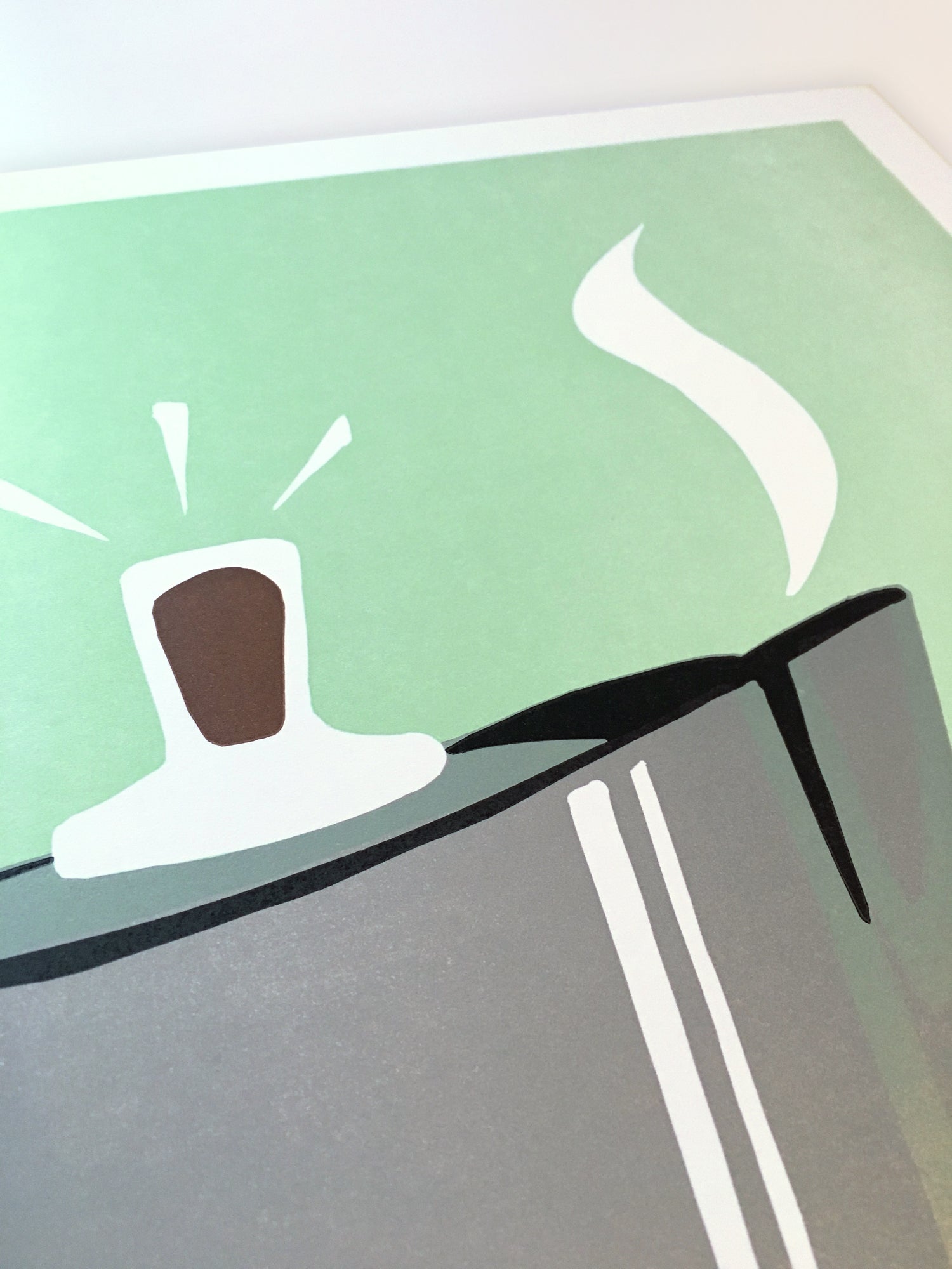 perk up! • Letterpress and Linocut Fine Art Print