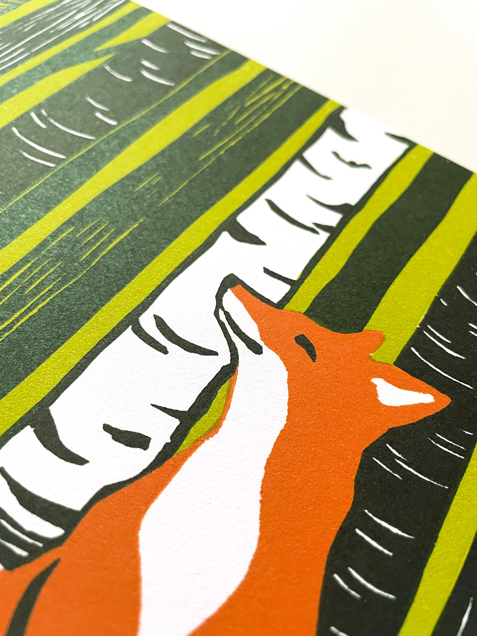 Downy Woodpecker fine art linoleum block letterpress print – Moon Rabbit  Press