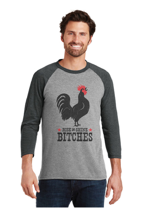 Rise and Shine 3/4 sleeve 2 Color T-Shirt - UNISEX