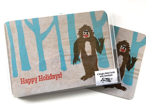 Holiday Yeti Card, 8-Pack, Letterpress Printed, single-sided, 5x7