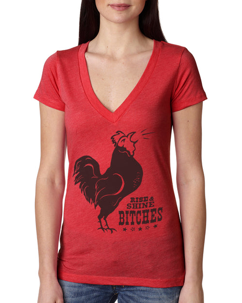 Rise and Shine Short sleeve V-neck T-Shirt - SLIM FIT • ORIGINAL DESIGN